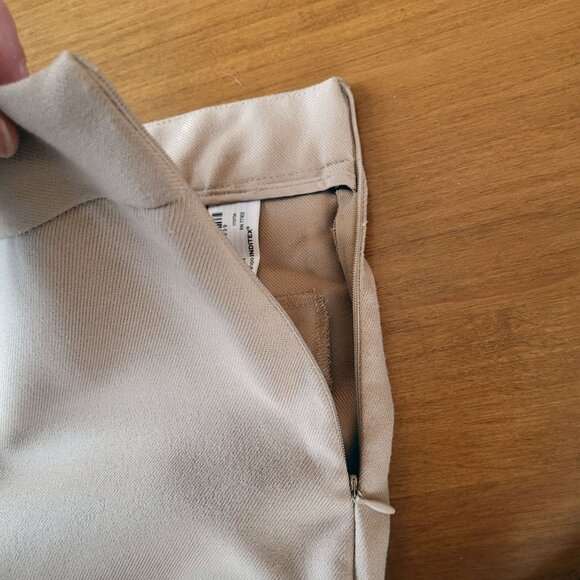 Zara Wrap Effect Wide Pants Tan Beige M High Waisted Wide Legs pareo trousers - Picture 15 of 17